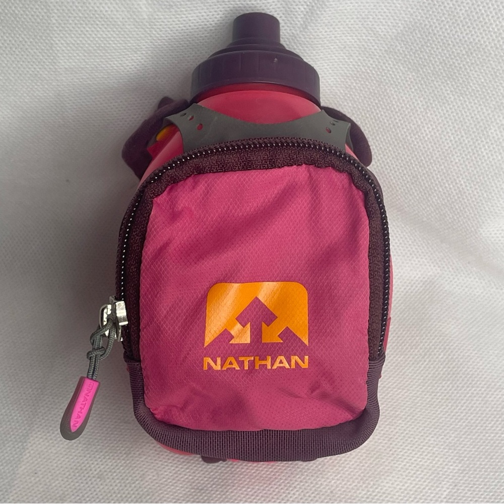 Nathan SpeedDraw Plus Wrist Strap Pink Run Hike Hydration Bottle Hand Strap Gear